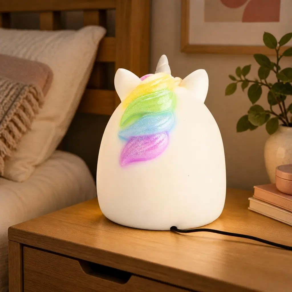 Unicorn Table Lamp LED Night Light Soft Warm Decorative for Kids Bedroom