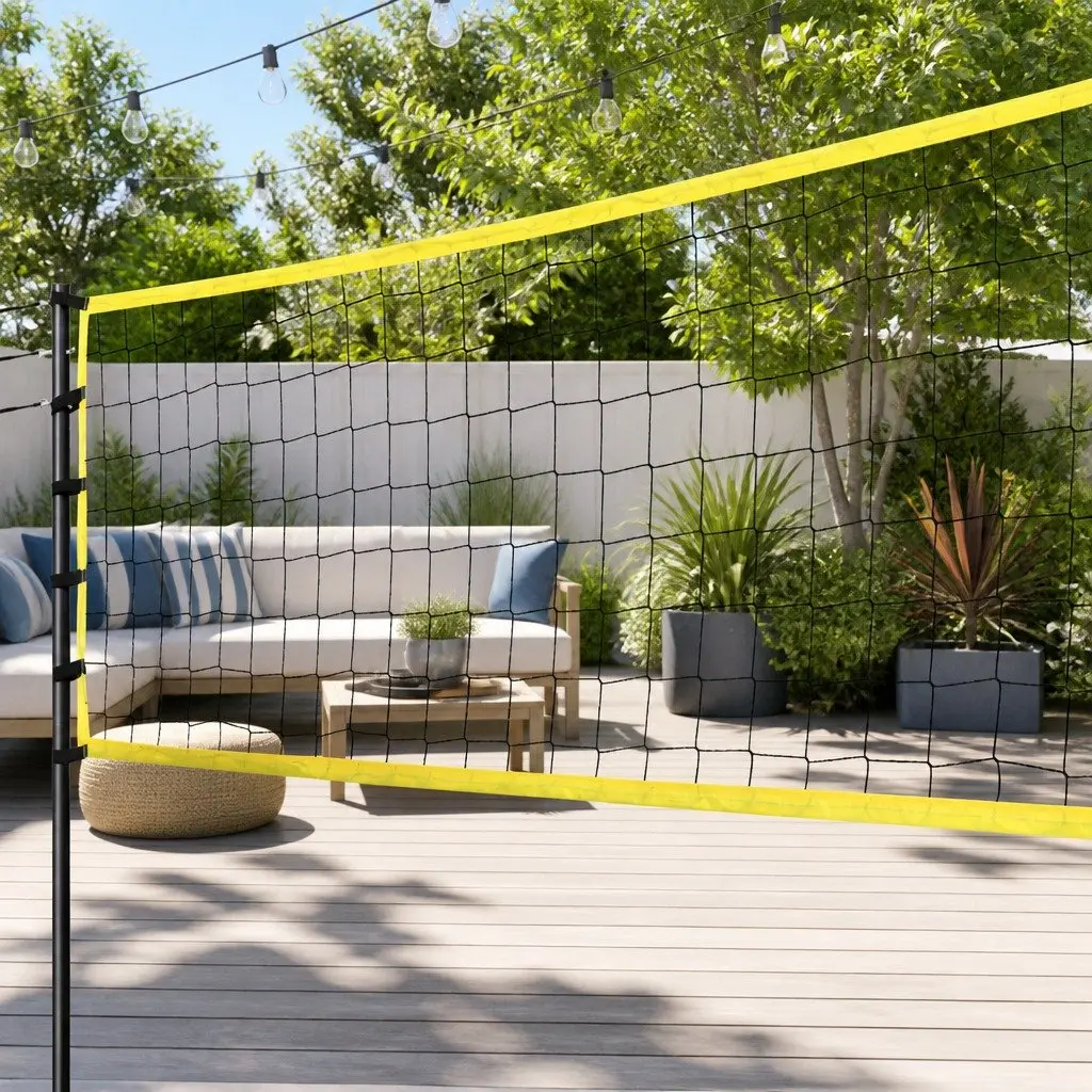 Portable Height Adjustable Volleyball Tennis Badminton Net Set 9M with Ball