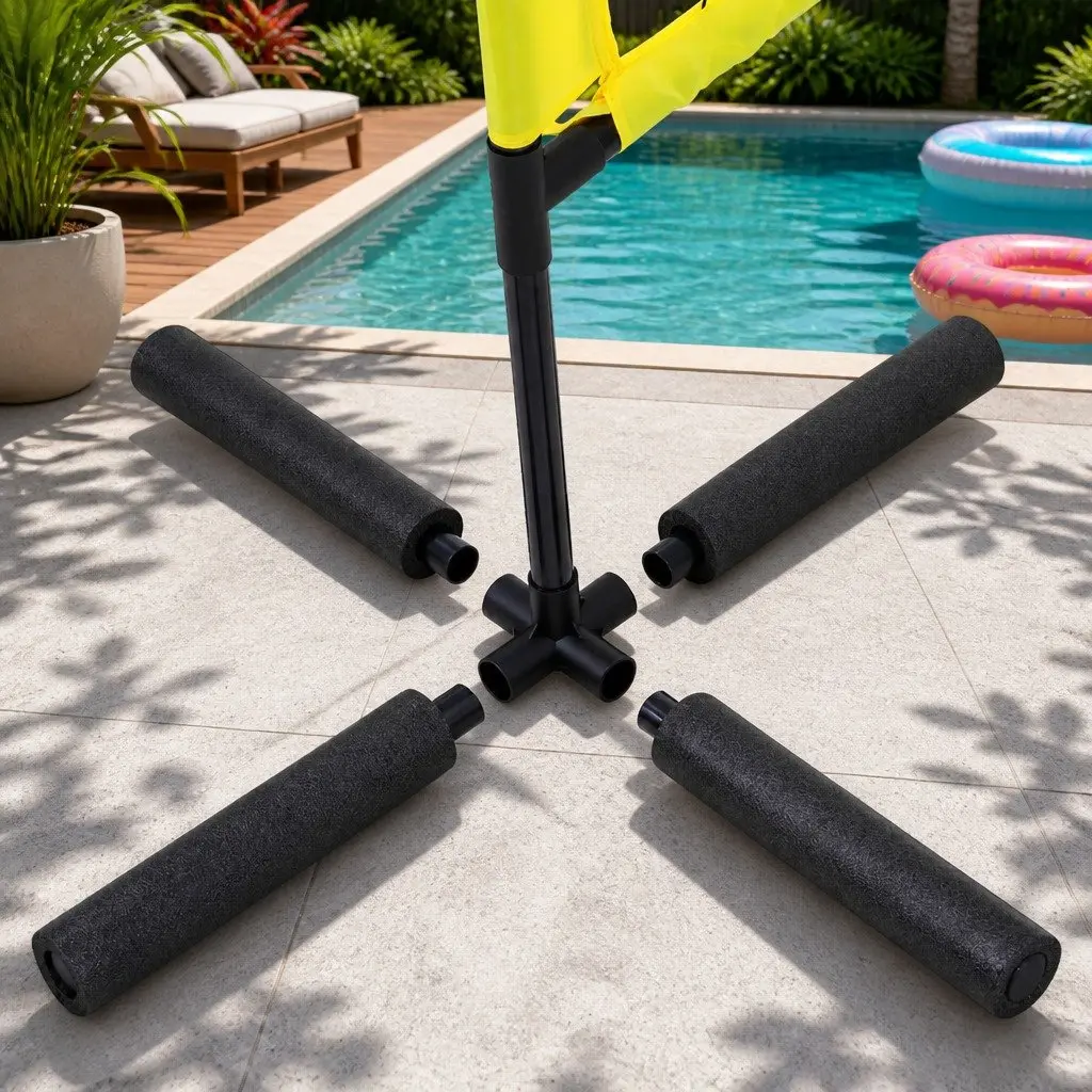 Water Volleyball Net Set Floating PE Mesh and Oxford Fabric 350cm Yellow