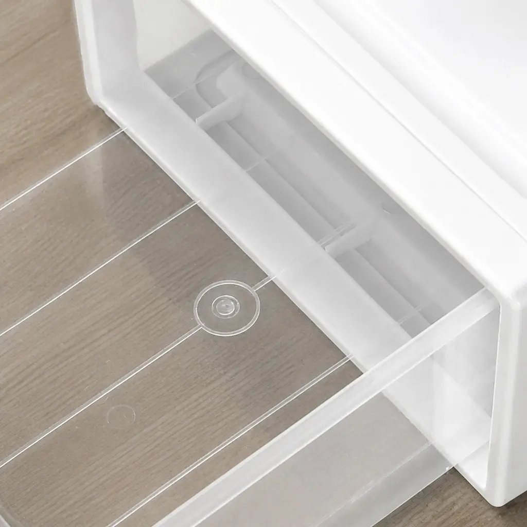 Storage Drawers Large Stackable Containers Transparent 3 Pack