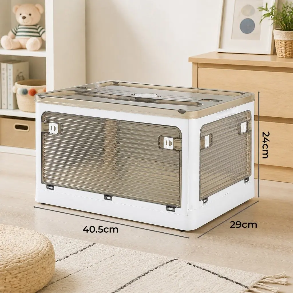 Stackable Storage Box Plastic Container 28L 55L 124L White Orange Green