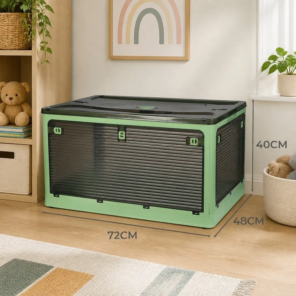 Stackable Storage Box Plastic Container Large Capacity Green