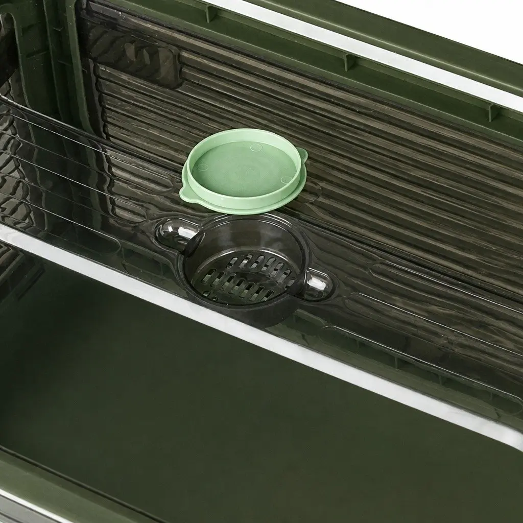 Stackable Storage Box Plastic Container Large Capacity Green