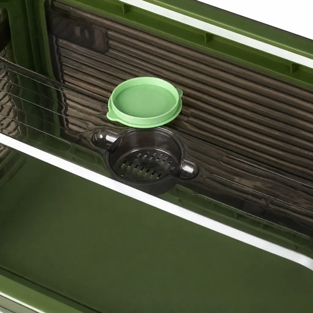 Stackable Storage Box Container Plastic 55L Green