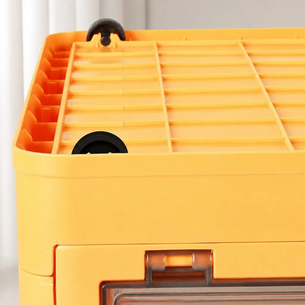 Stackable Storage Organiser Box Container Plastic Foldable Large Medium White Orange Green
