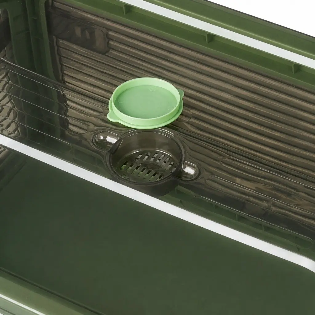 Stackable Storage Container Plastic Organizer Box Green Small Medium