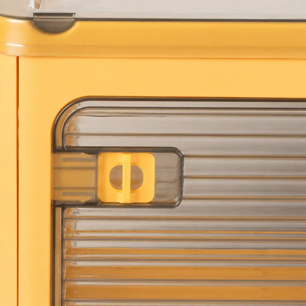 Stackable Storage Container Plastic Box Small Foldable Orange