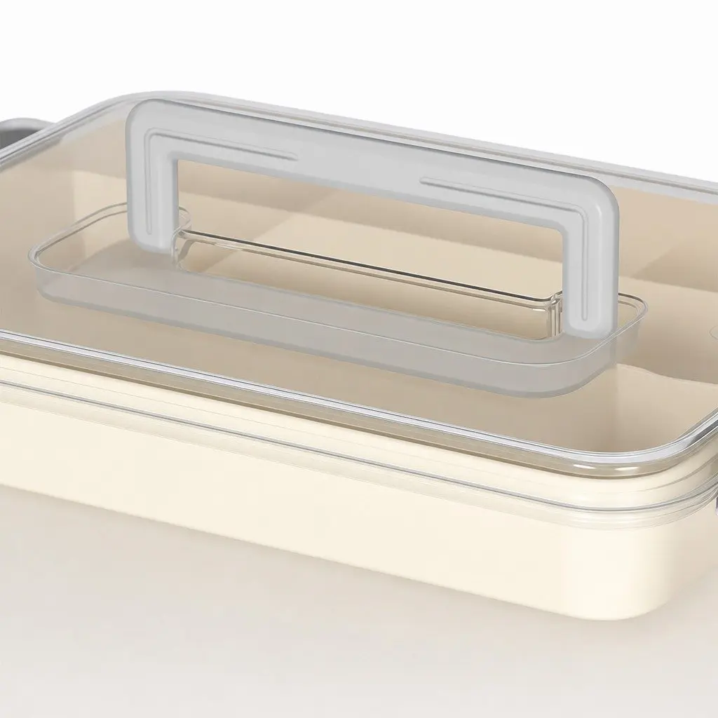 Medical Storage Box Two Layer Organizer Transparent Medicine Case Home Health