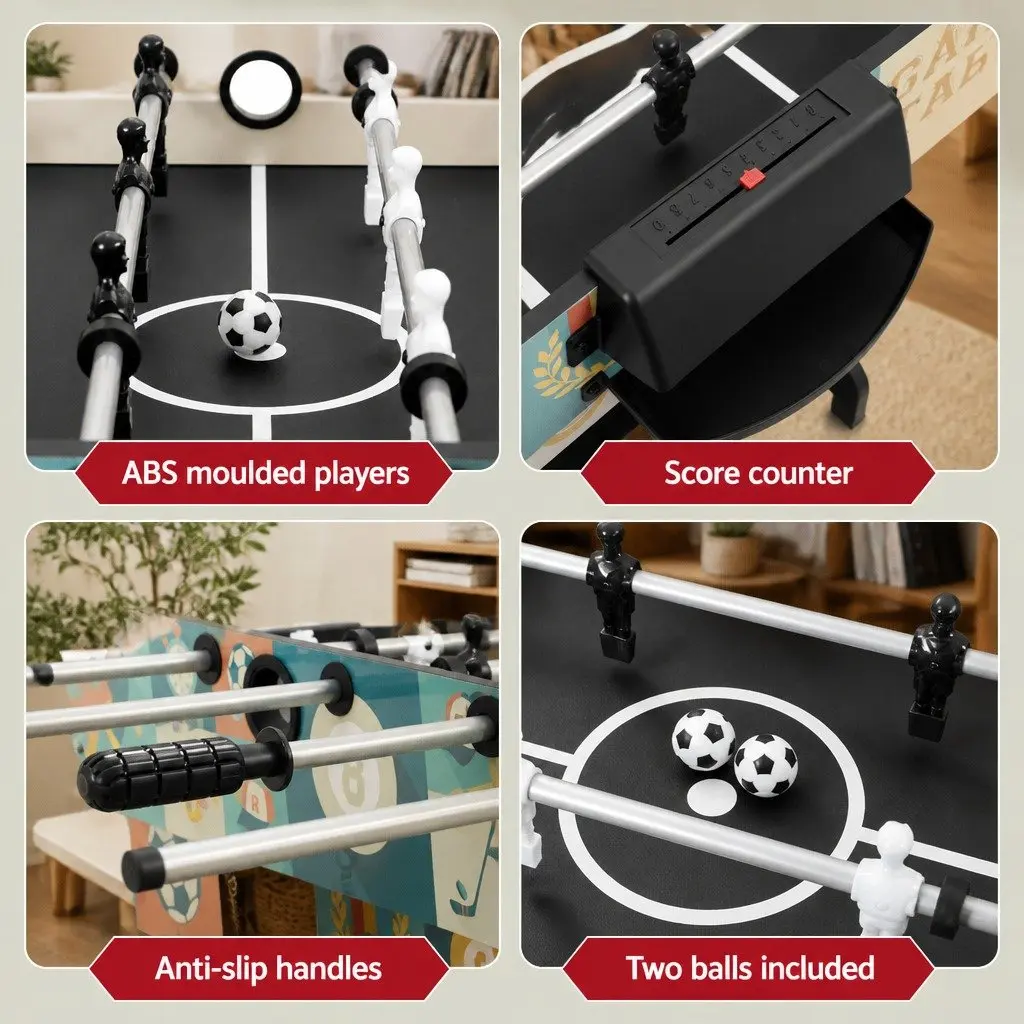 4-in-1 Game Table MDF Compact 122cm x 61cm x 81cm Blue