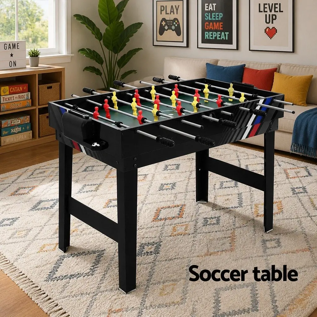 4-in-1 Games Table MDF Board 121cm Black