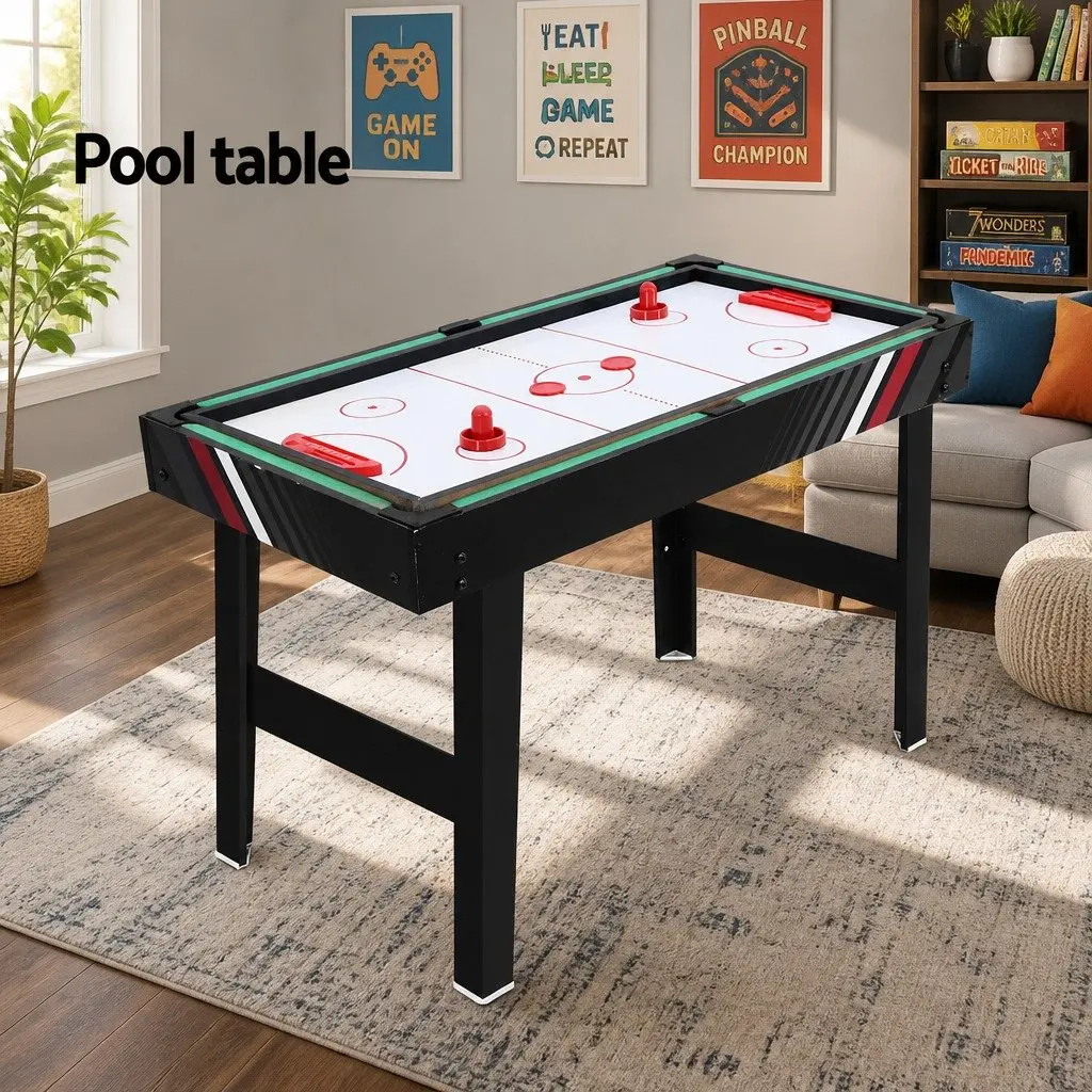 4-in-1 Games Table MDF Board 121cm Black