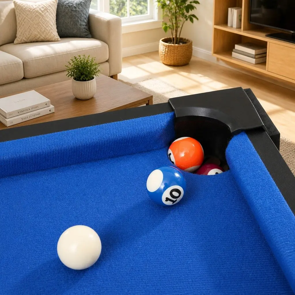 5-in-1 Games Table MDF Board 92cm x 65cm x 71cm Blue