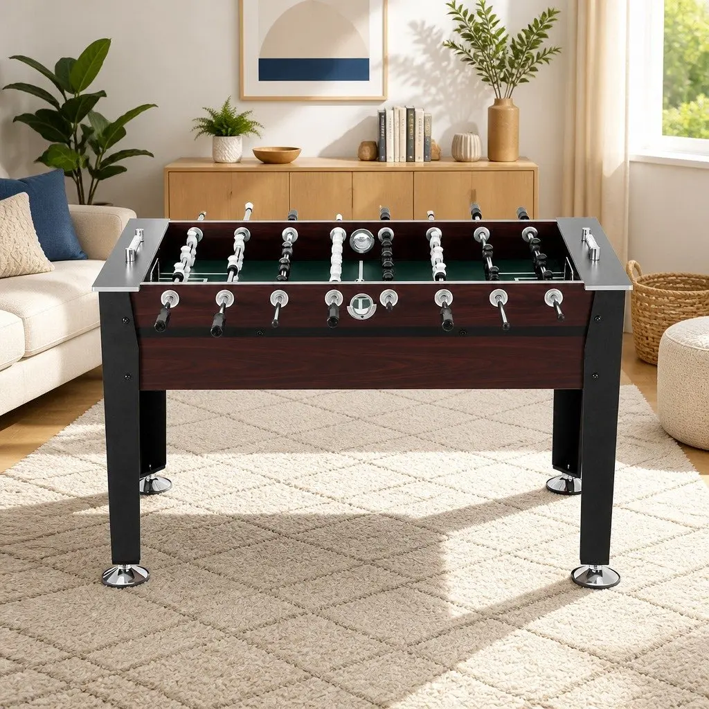 Foosball Soccer Table MDF Construction 5FT Pine Indoor Game Set