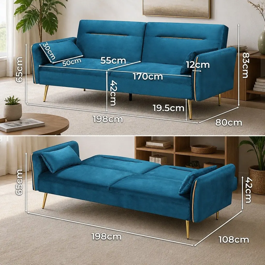 3-Seater Sofa Bed for Small Living Spaces
