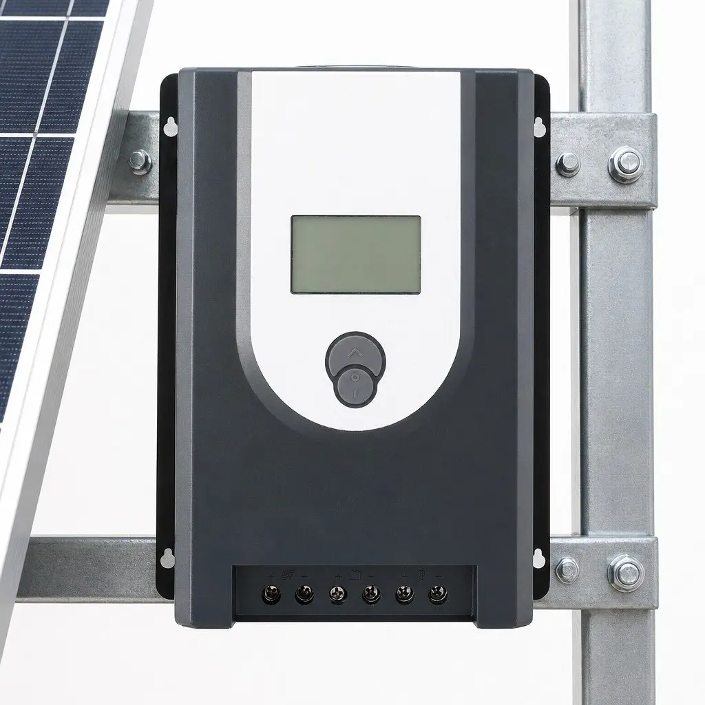 50A MPPT Solar Charge Controller Bluetooth 12V 24V Grey