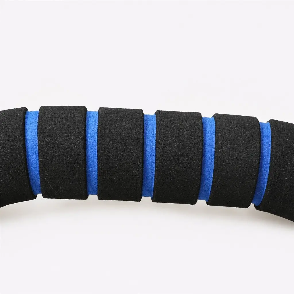 5in1exerciseequipmentsetabrollerhandgrippershulahooppushupbarswaisttwistingdiscblueblack