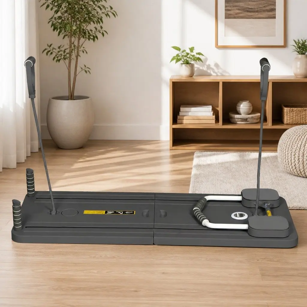 Multifunctional Ab Board Plastic Foldable Grey 106cm L x 41cm W x 7cm H