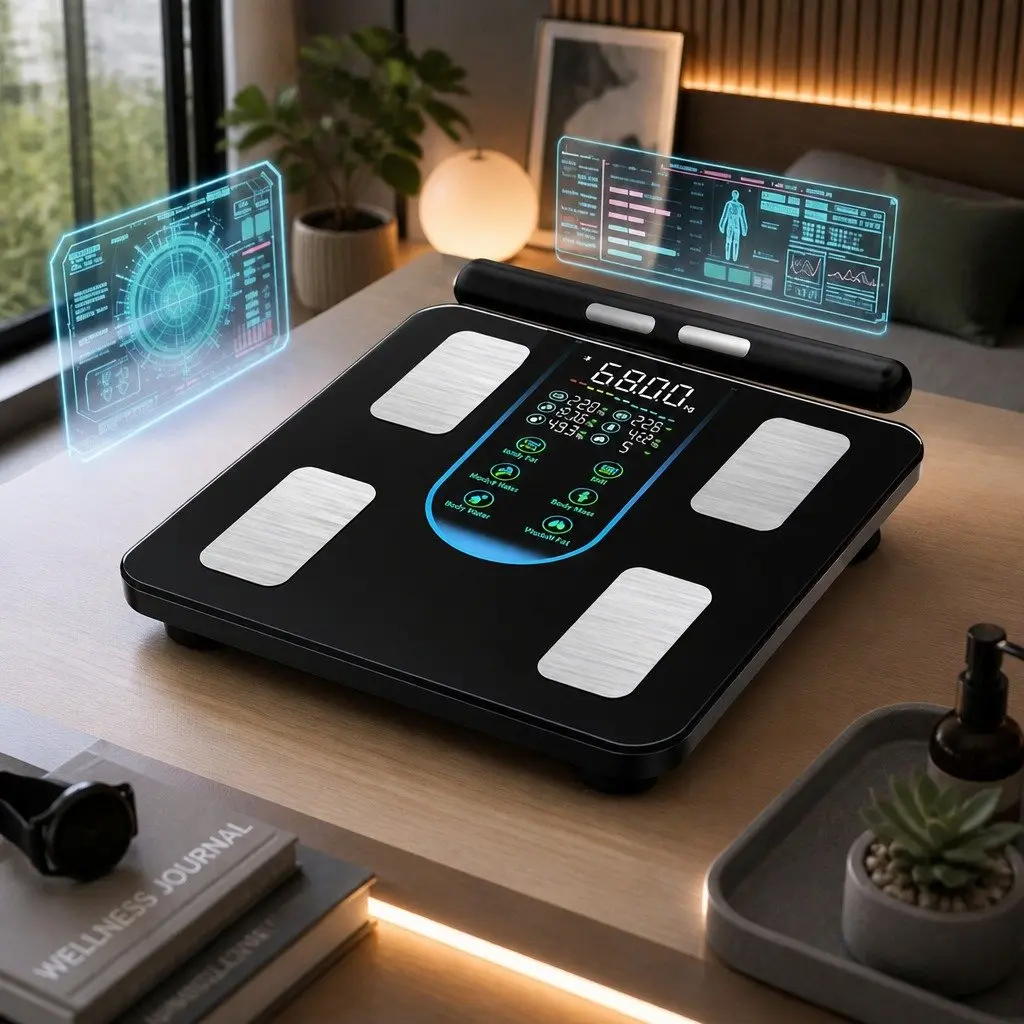 Smart Body Fat Scale Digital Bathroom Weight Monitor Bluetooth 8 Profiles LED