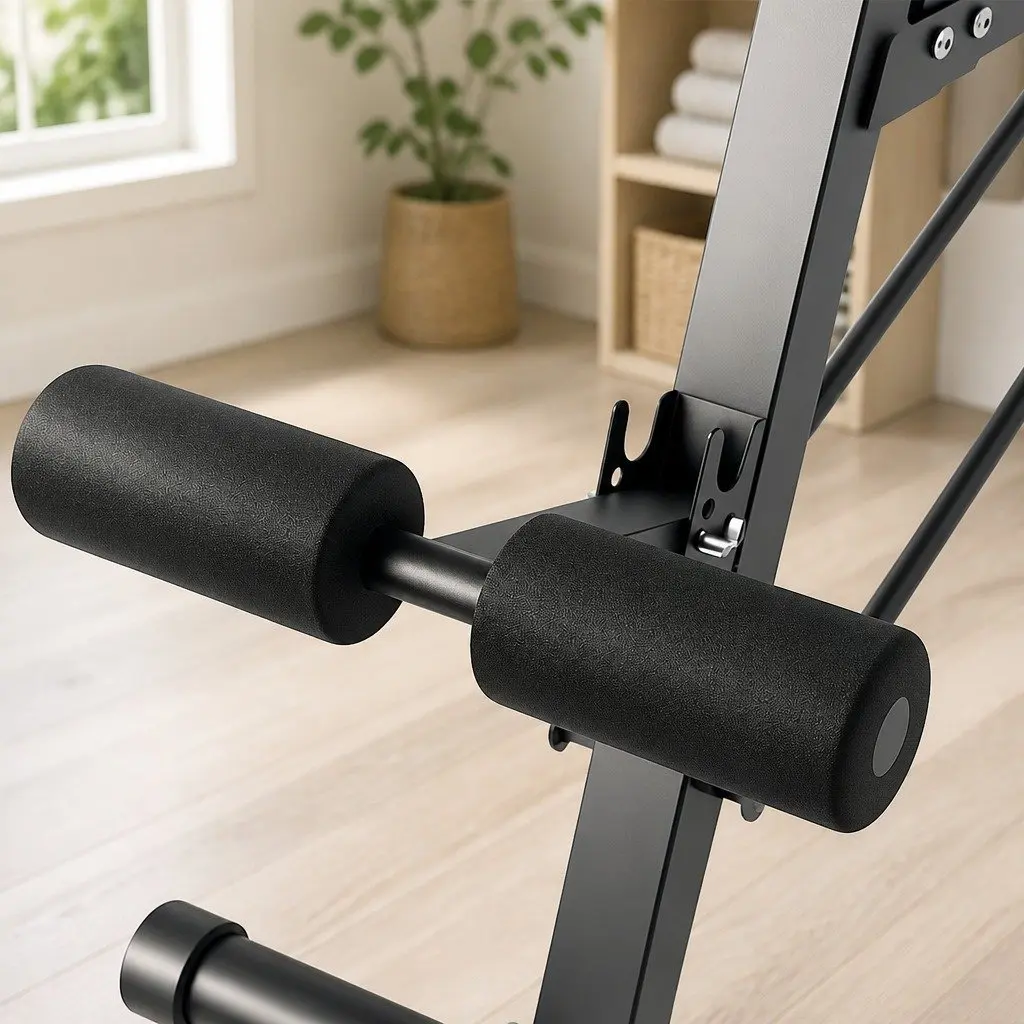 Adjustable Weight Bench Multi-Purpose Steel 163cm Black and Red
