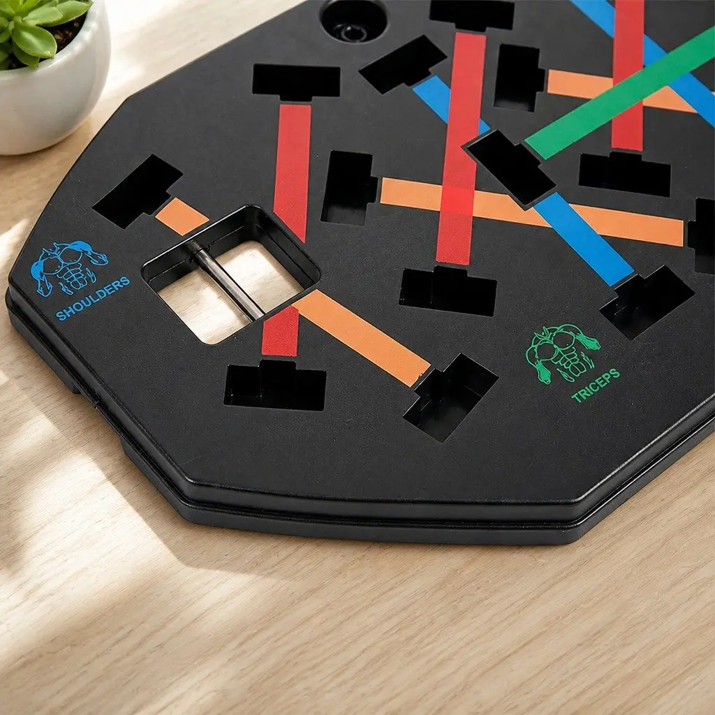 Push Up Board Multi-Grip Fitness Set Foldable Black ABS Foam Steel