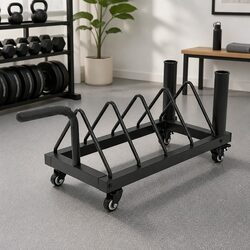 Functional Horizontal Bumper Plate Rack for Home Gyms