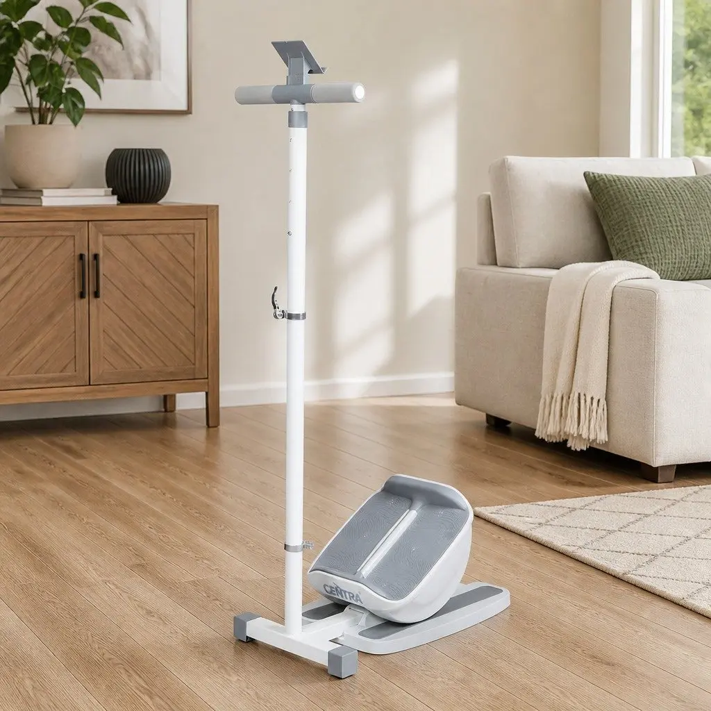 Adjustable Slant Board Leg Stretcher Plastic Steel 55cm x 31cm x 134cm White