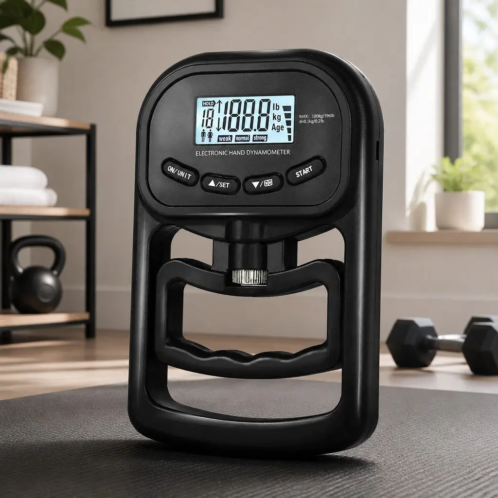 Electronic Hand Dynamometer Grip Strength Trainer Meter Digital LCD Display
