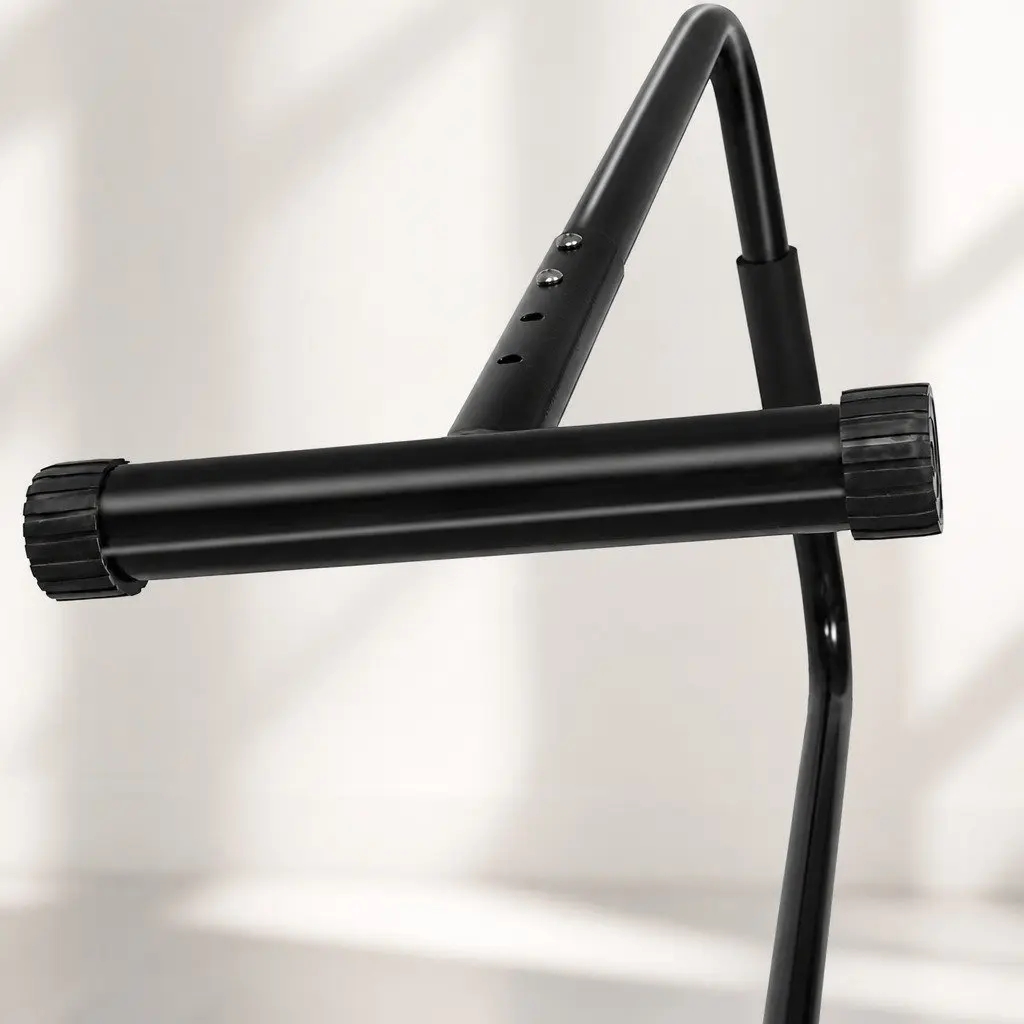 Parallel Dip Bar Station Adjustable Height Steel Tube Black