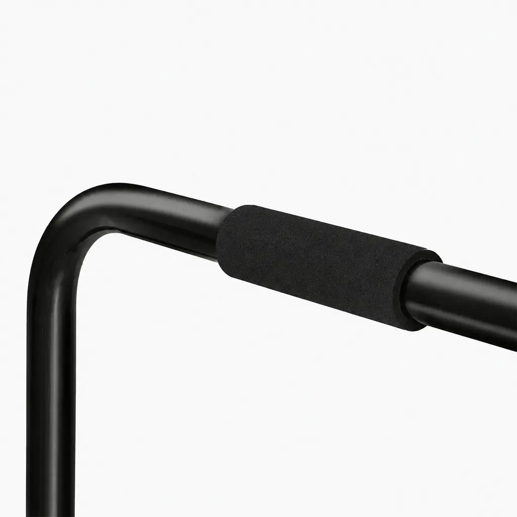 Parallel Dip Bar Station Adjustable Height Steel Tube Black