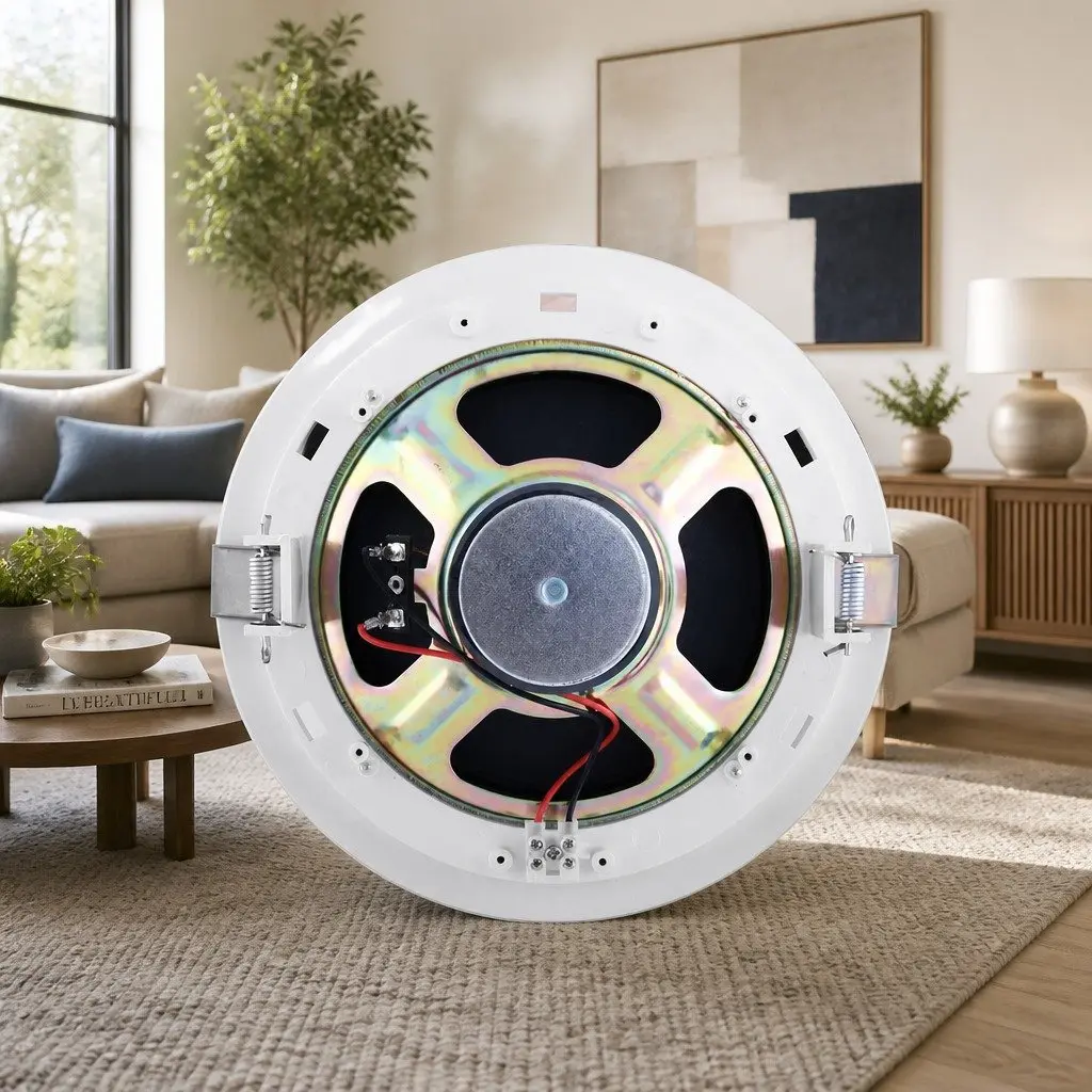 6 Inch Ceiling Speakers ABS Construction White 4pcs