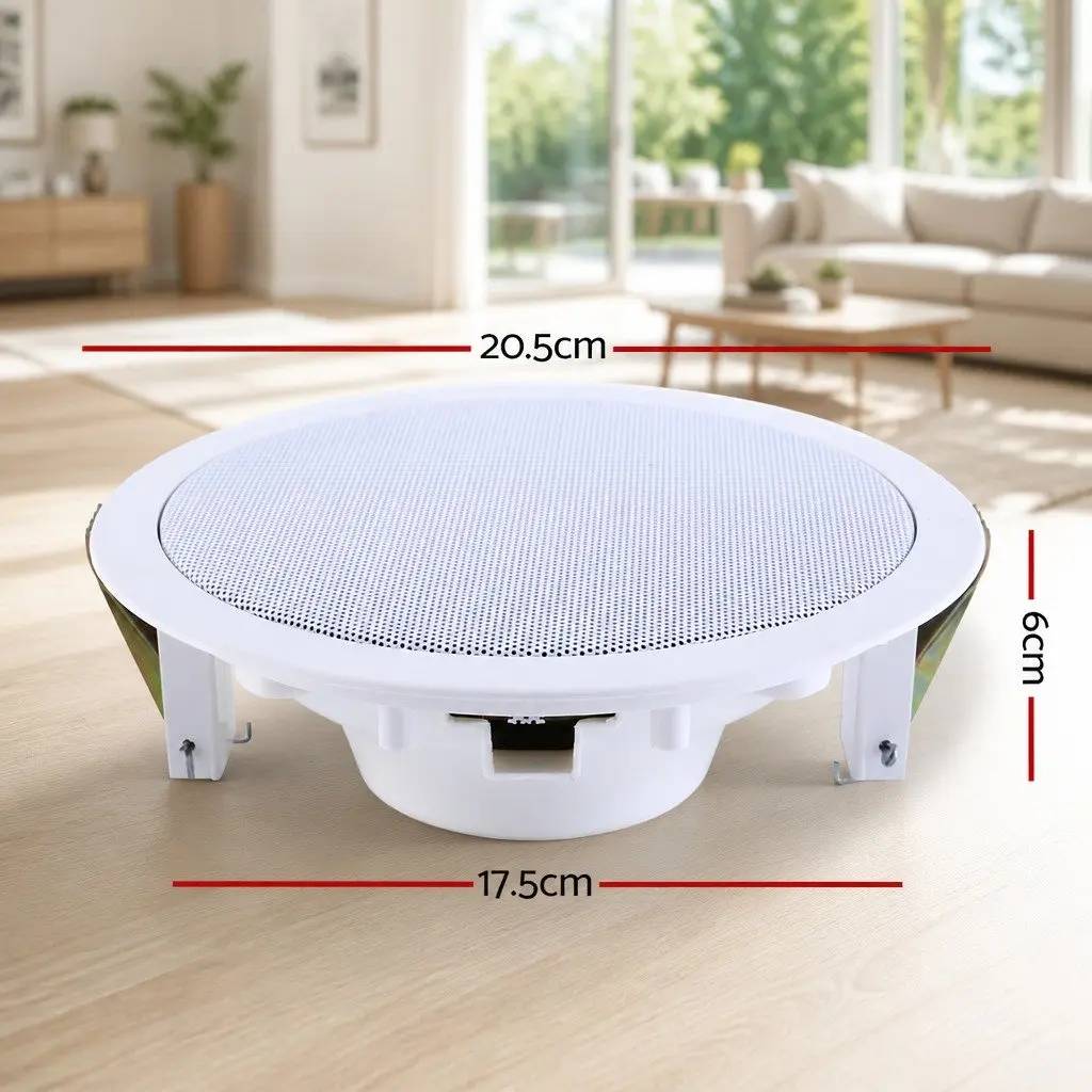 6 Inch Ceiling Speaker In Wall Home Audio Stereo Tweeter White 6 Pack Set