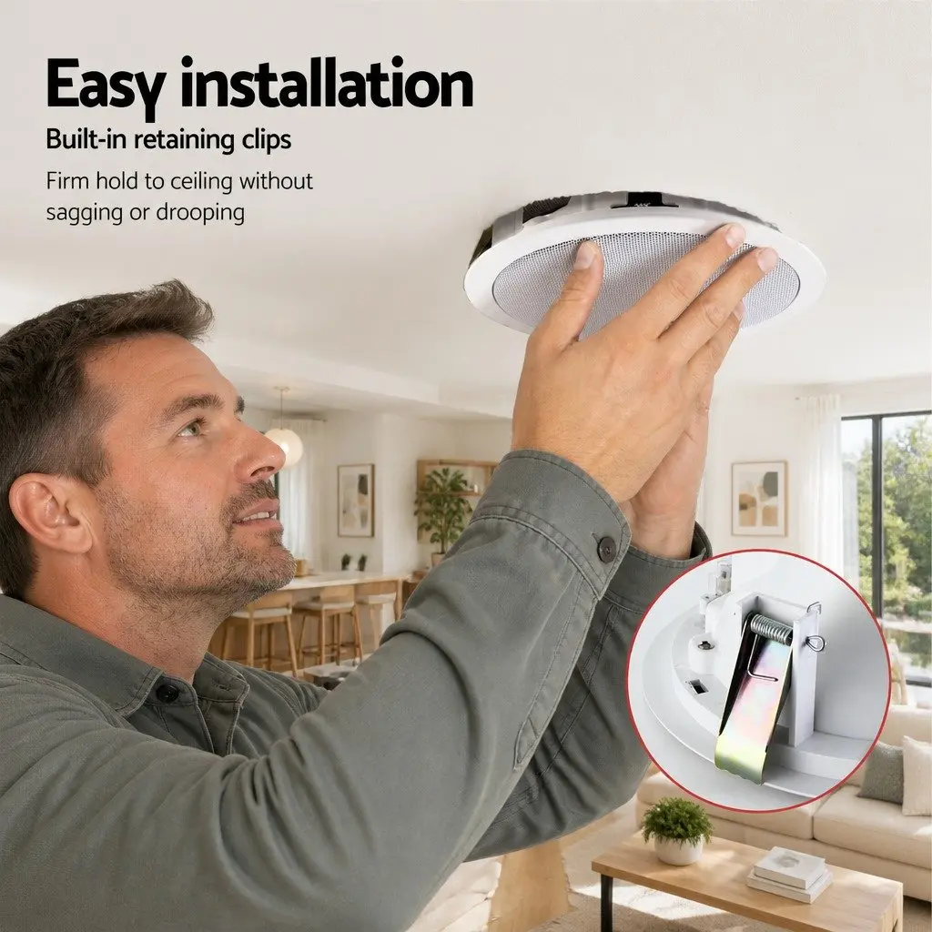 6 Inch Ceiling Speaker In Wall Home Audio Stereo Tweeter White 6 Pack Set