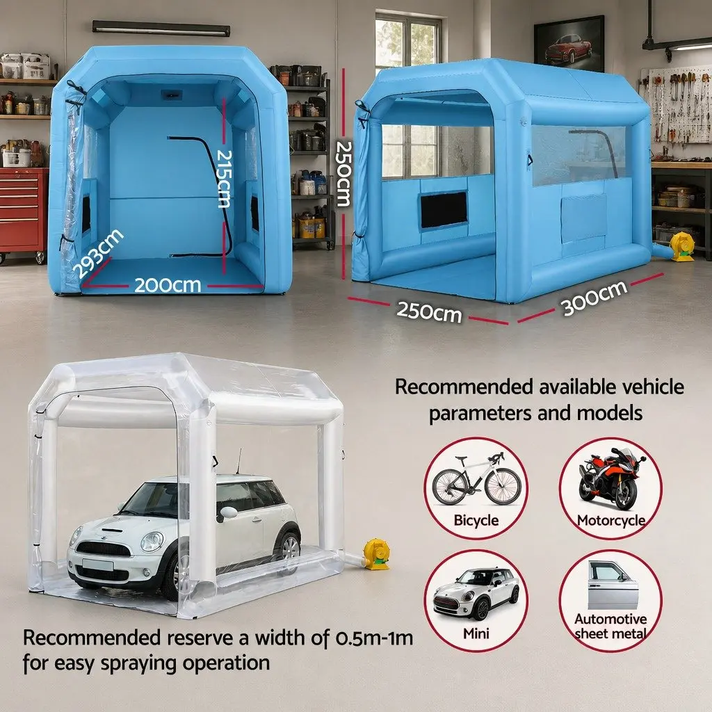 Inflatable Paint Booth 2.5x2.5x3M for Home Use