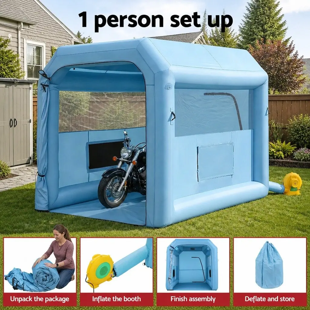Inflatable Paint Booth 2.5x2.5x3M for Home Use