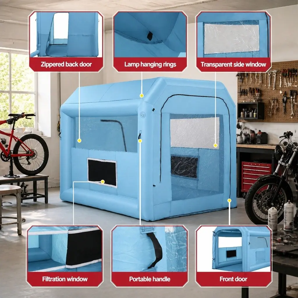 Inflatable Paint Booth 2.5x2.5x3M for Home Use