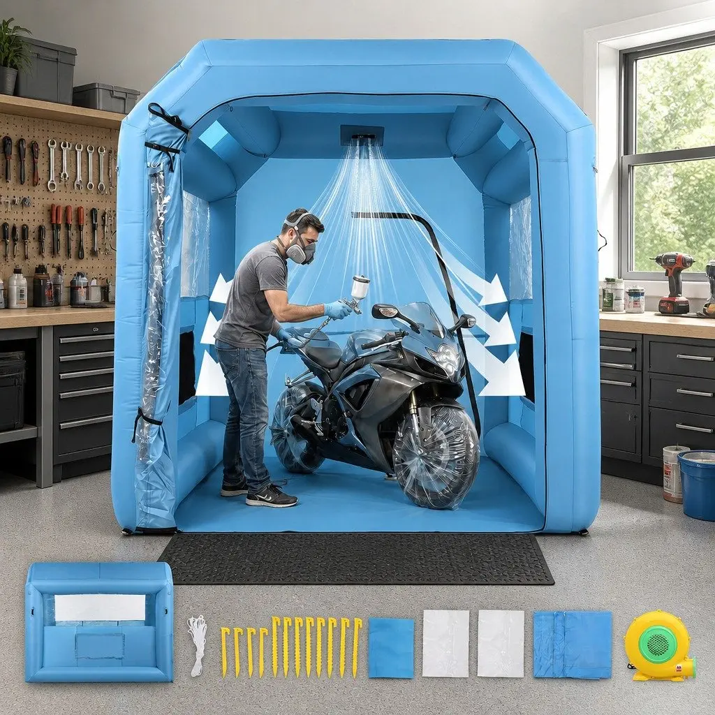 Inflatable Paint Booth 2.5x2.5x3M for Home Use