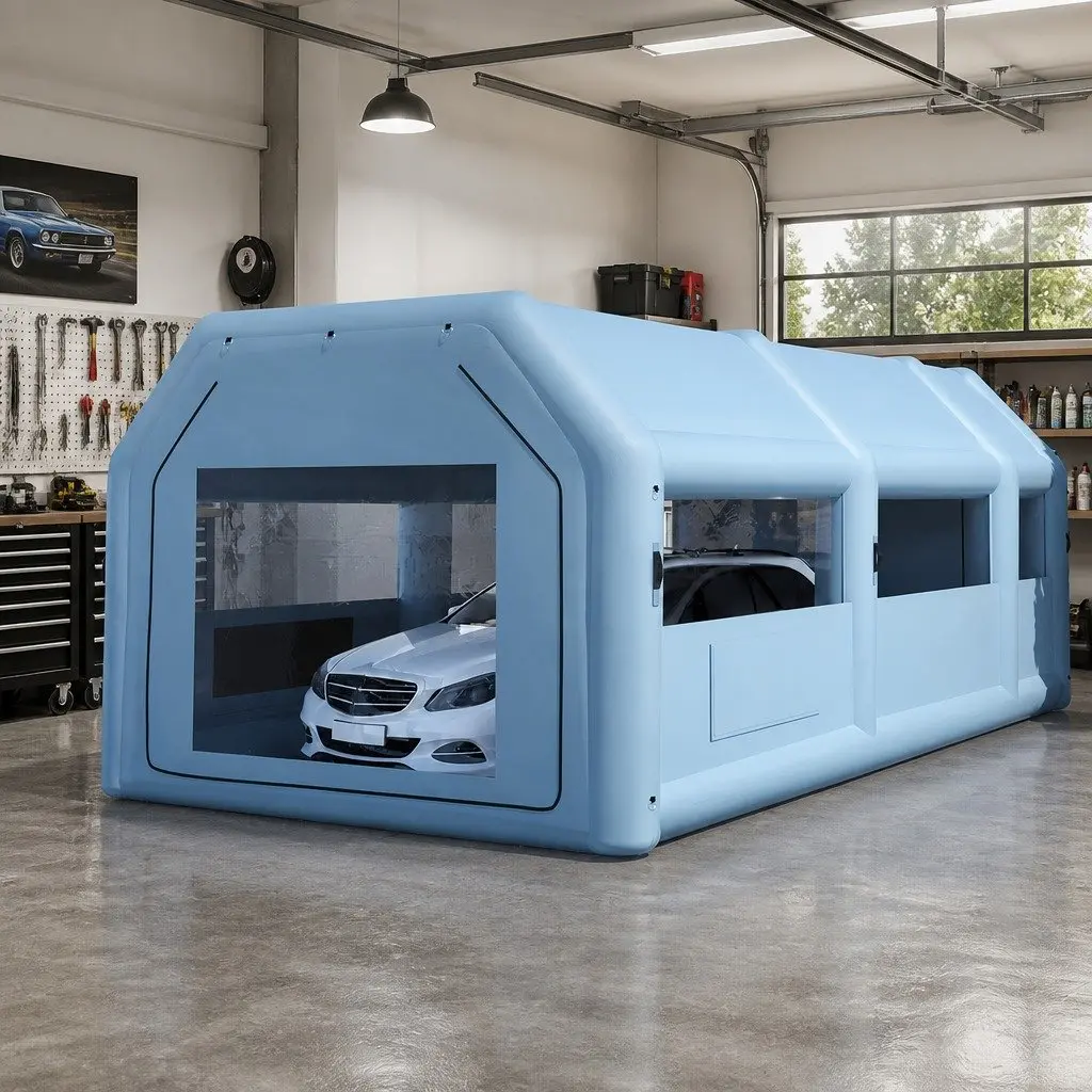 Inflatable Spray Paint Booth 8.5x4.6m Tent Car Auto Painting Filter System 2