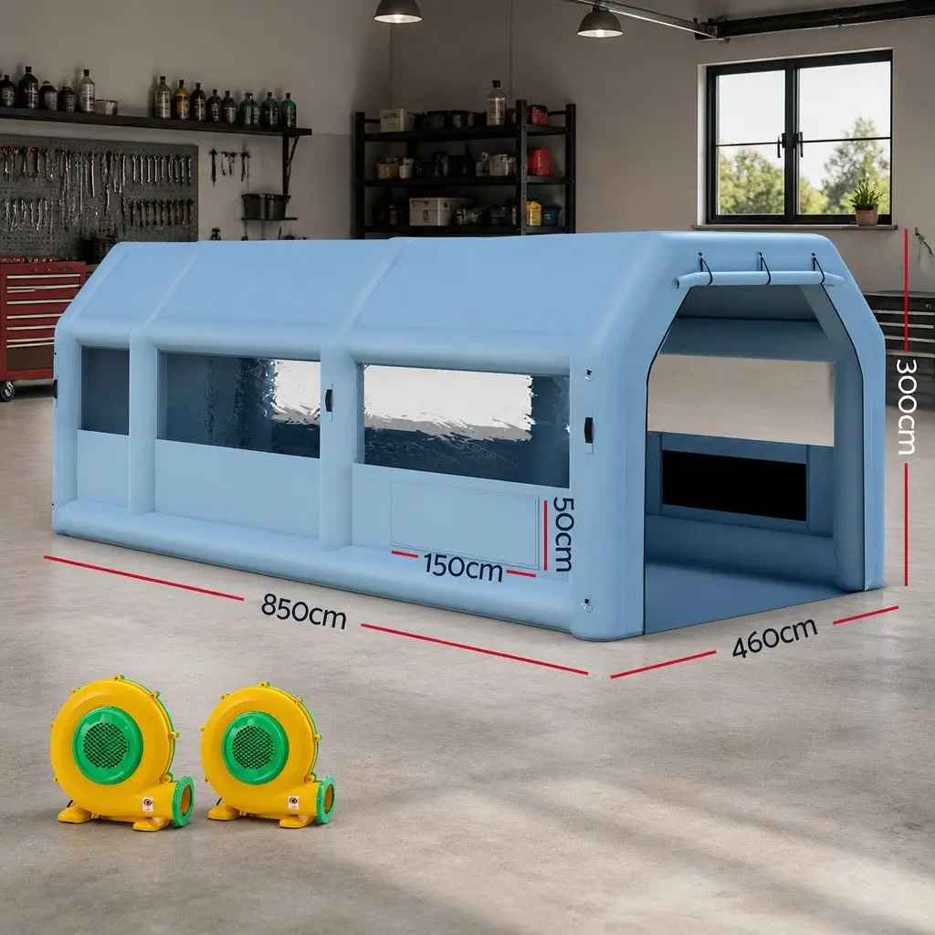 Inflatable Spray Paint Booth 8.5x4.6m Tent Car Auto Painting Filter System 2