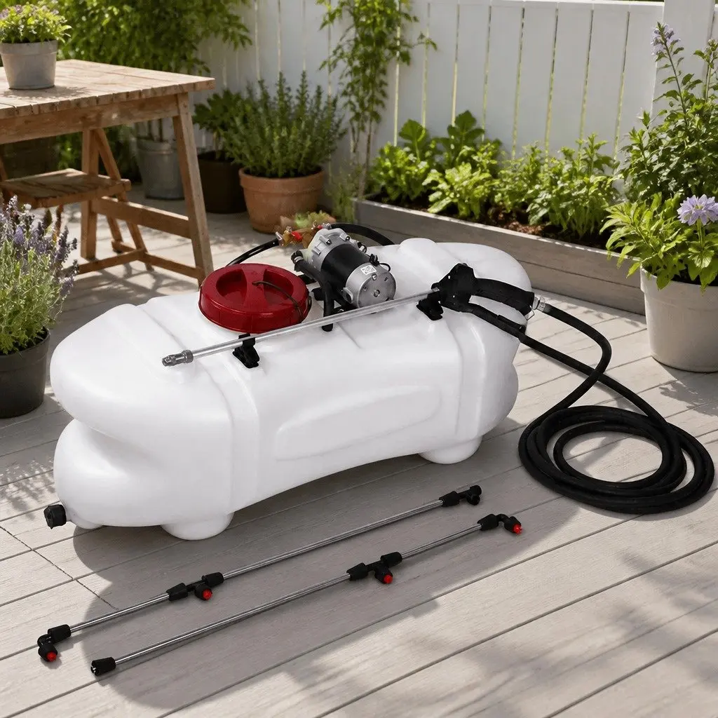 Weed Sprayer 60L Tank 12V Pump Black ATV Quad Bike Garden Boom Spray Equipment