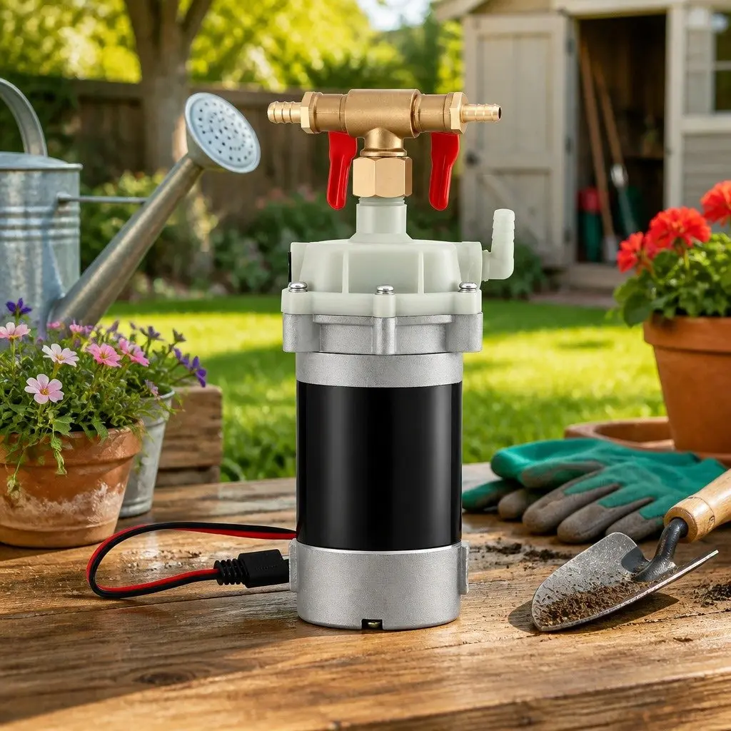 Garden Pump Sprayer Diaphragm Pressure 12V Compact Black