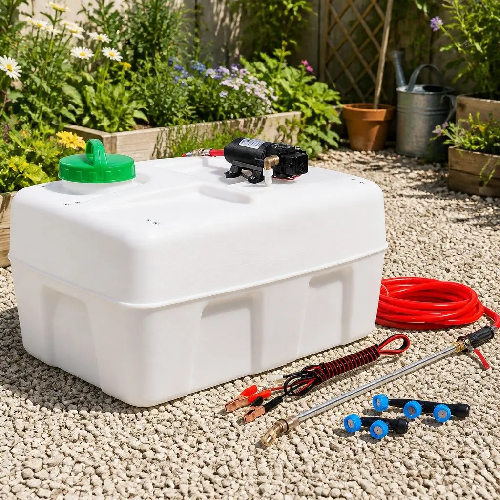 50L Electric Weed Sprayer 12V Black Tank with 3 Nozzles and Hose