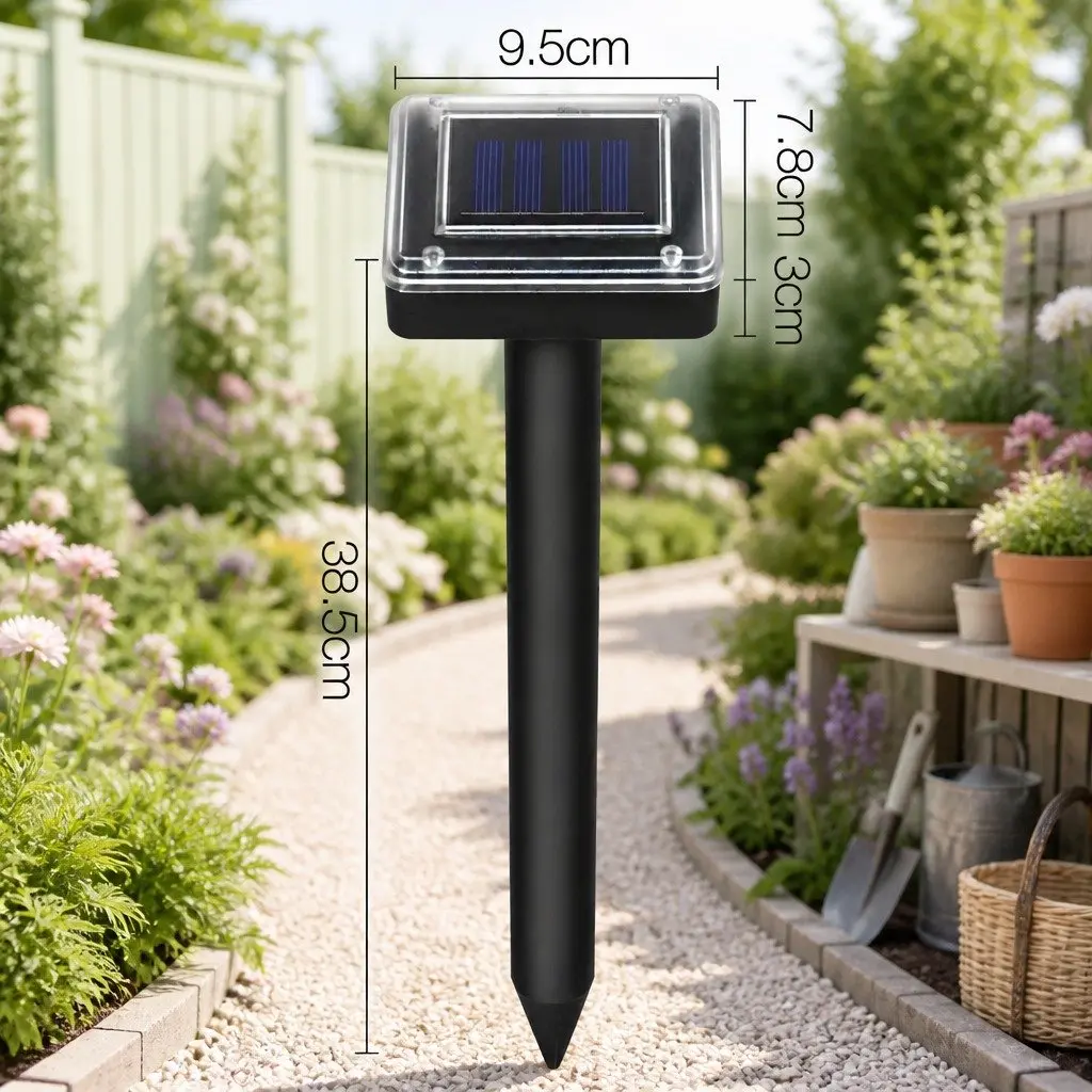 Snake Repeller 12 Piece Solar Powered Ultrasonic Pest Control Garden Yard Farm
