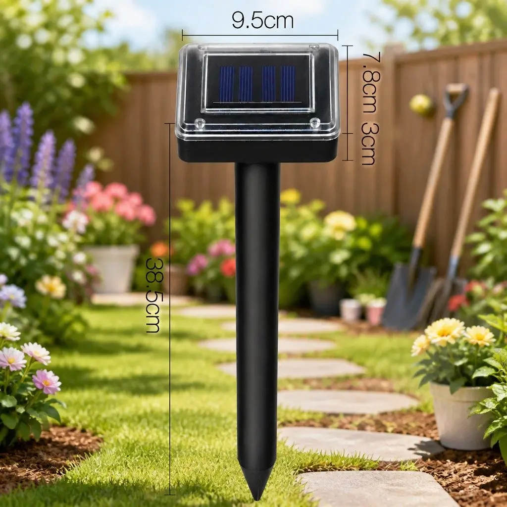 Snake Repeller Solar Powered Ultrasonic 20 Pack Black Garden Yard Farm Pest Control