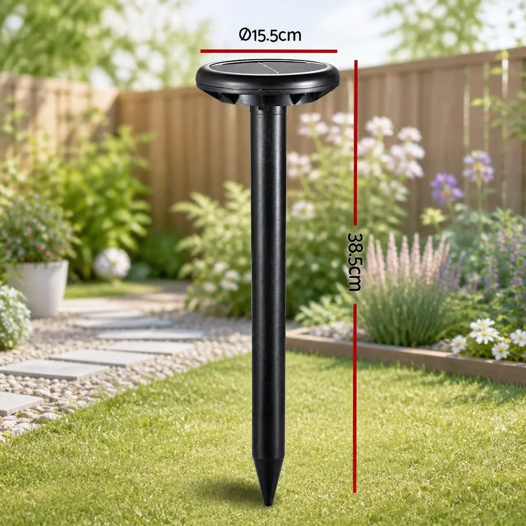 Solar Powered Ultrasonic Snake Repeller 4 Piece Set for Garden Yard Farm Pest Control