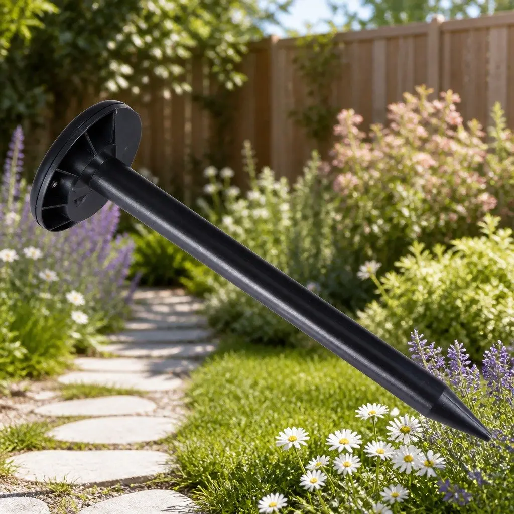 Solar Powered Ultrasonic Snake Repeller 4 Piece Set for Garden Yard Farm Pest Control