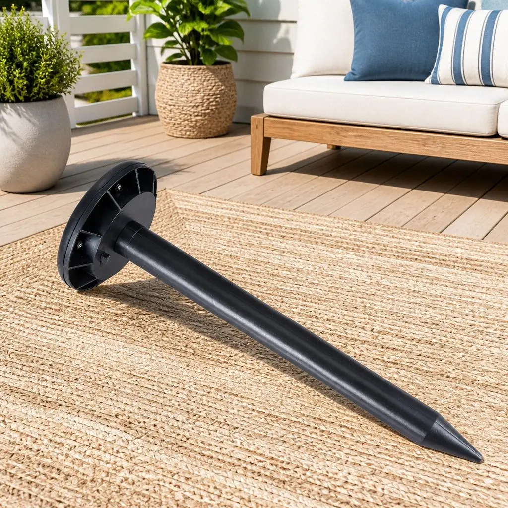 8 Piece Ultrasonic Solar Powered Snake Repeller Weatherproof Black Garden Yard Farm Pest Control Device