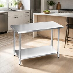 Practical Stainless Steel Work Bench for Your Home Kitchen