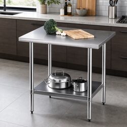 Practical Stainless Steel Kitchen Work Bench for Any Space