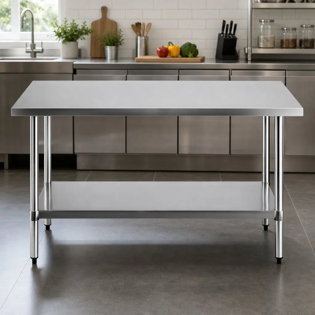 Stainless Steel Kitchen Work Bench 1524x762mm Commercial Grade Prep Table