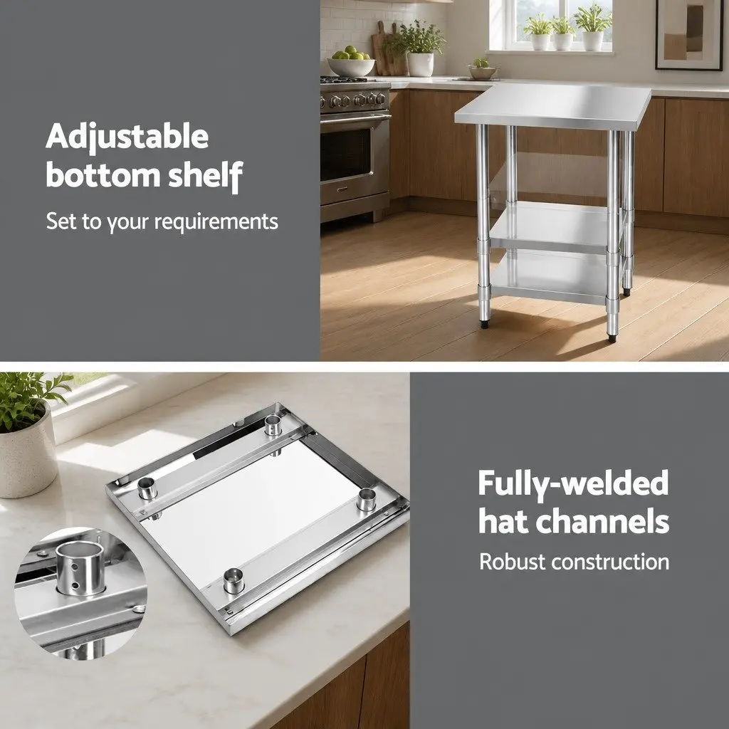 Stainless Steel Kitchen Work Table 760x760mm
